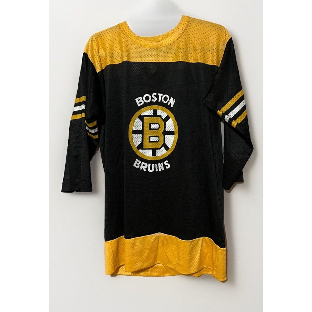 Vintage Champion Boston Bruins Hockey Jersey Made USA Size Large (38-40) Nylon